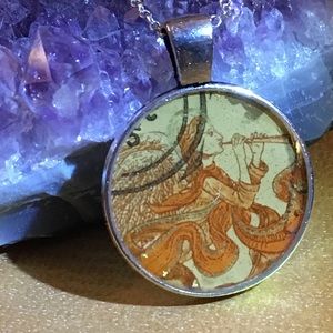 Britain 1975 Christmas Angel Postage Stamp Pendant